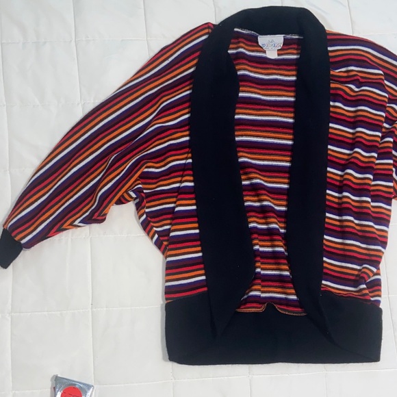 Striped Multicolor Women's Cardigan - Picture 2 of 6